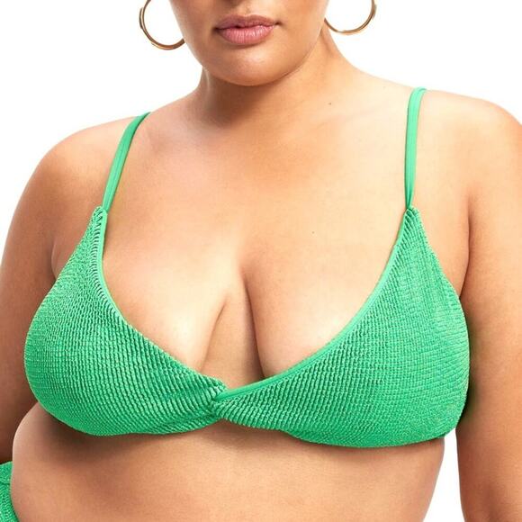 NWT 5 (2XL) Good American Bikini Top Always Fits Sculpt Twist Bra Summer Green - Picture 1 of 12